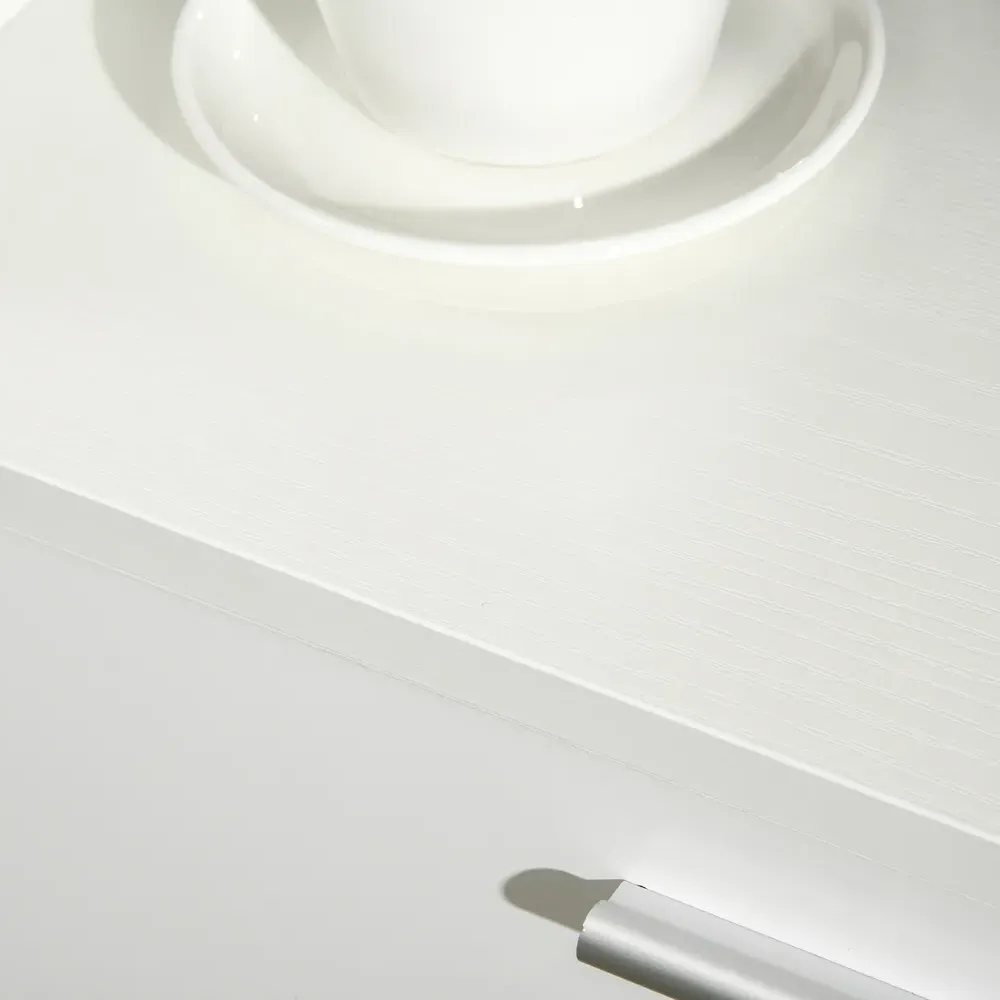 3 Door Display Cabinet with Drawer - White