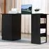 3 Drawer 3 Shelf Computer Desk - Black