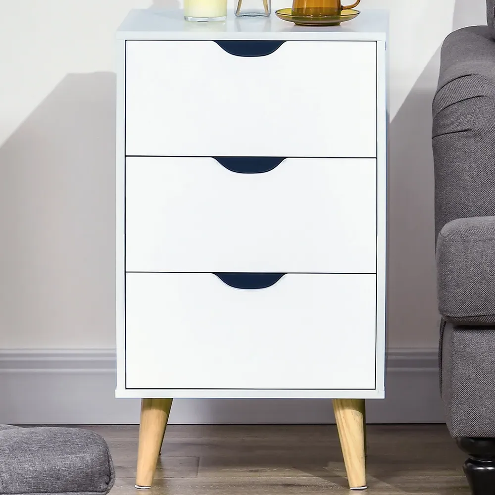 3 Drawer Chest of Drawers - Cream image