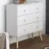 3 Drawer Chest of Drawers - White, Pine Wood