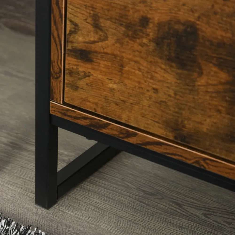 3 Drawer Industrial Storage Cabinet - Brown