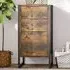 3 Drawer Industrial Storage Cabinet - Brown