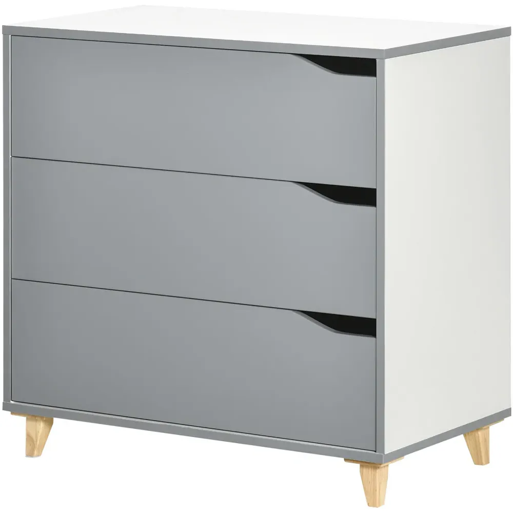 3 Drawer Storage Cabinet - Grey