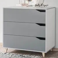 3 Drawer Storage Cabinet - Grey