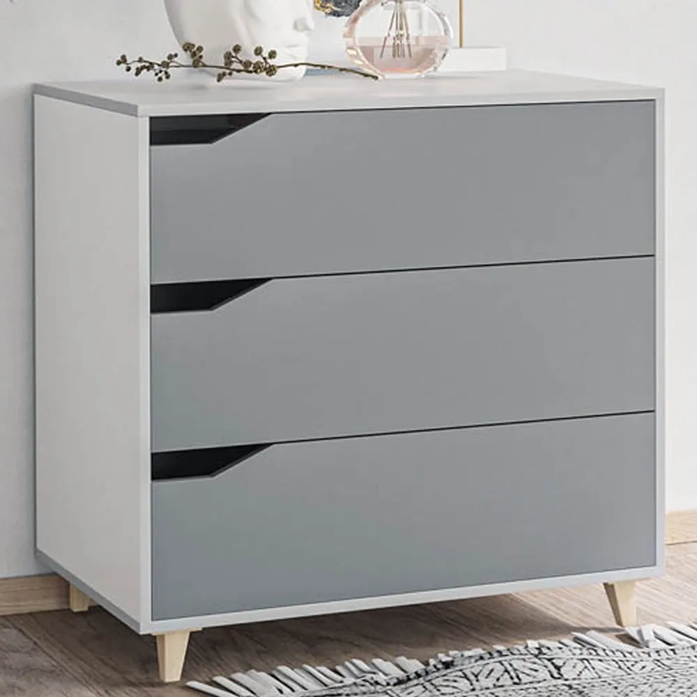 3 Drawer Storage Cabinet - Grey image