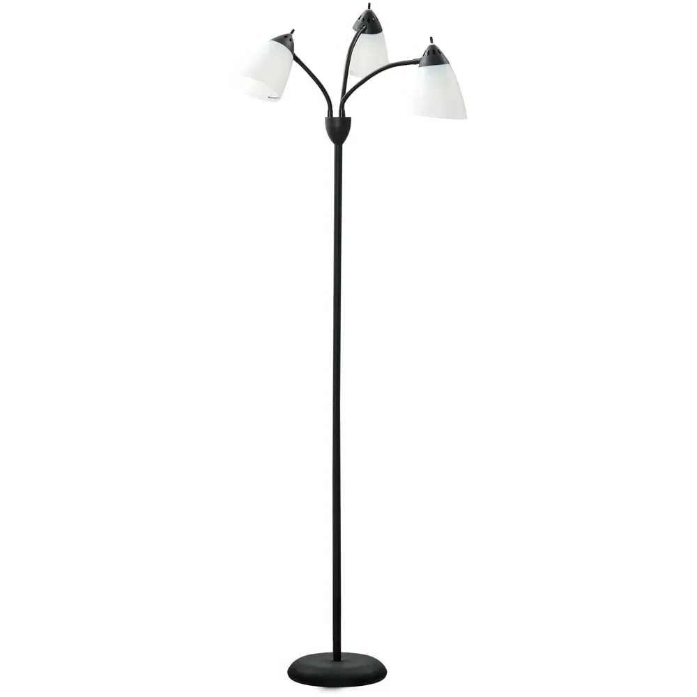 3 Light Arc Tree Floor Lamp - Black image