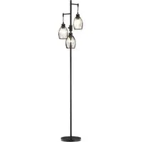 3 Light Industrial Floor Lamp - Black