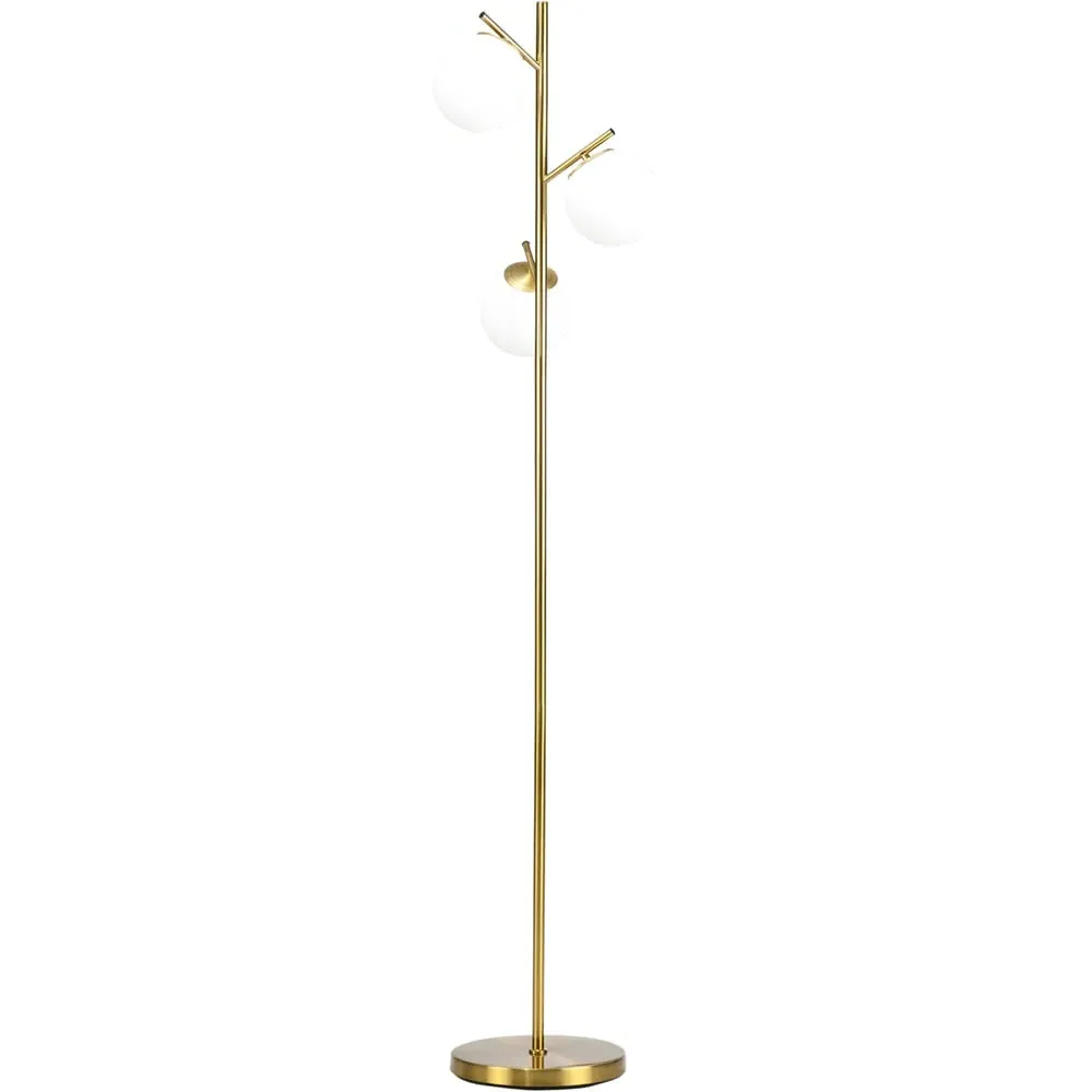 3 Light Tree Floor Lamp - Gold