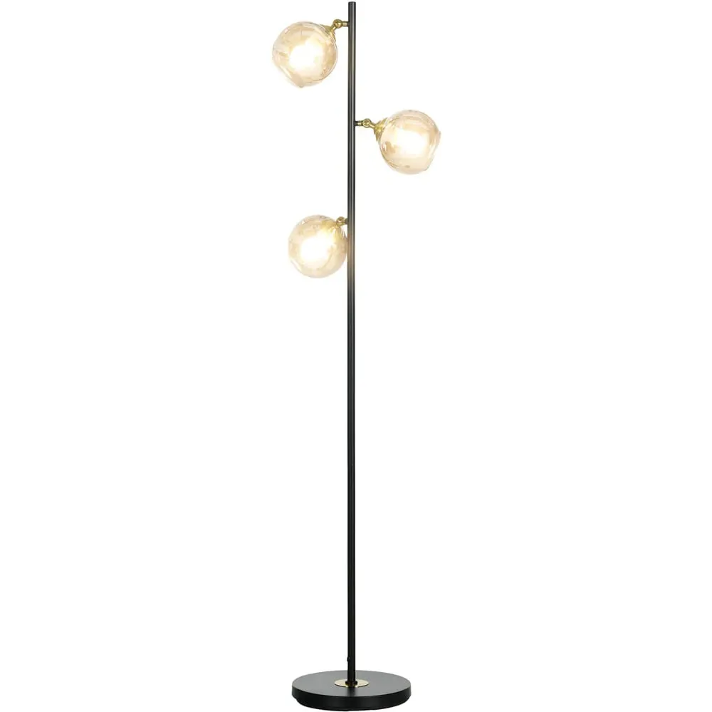3 Light Tree Floor Lamp - Grey