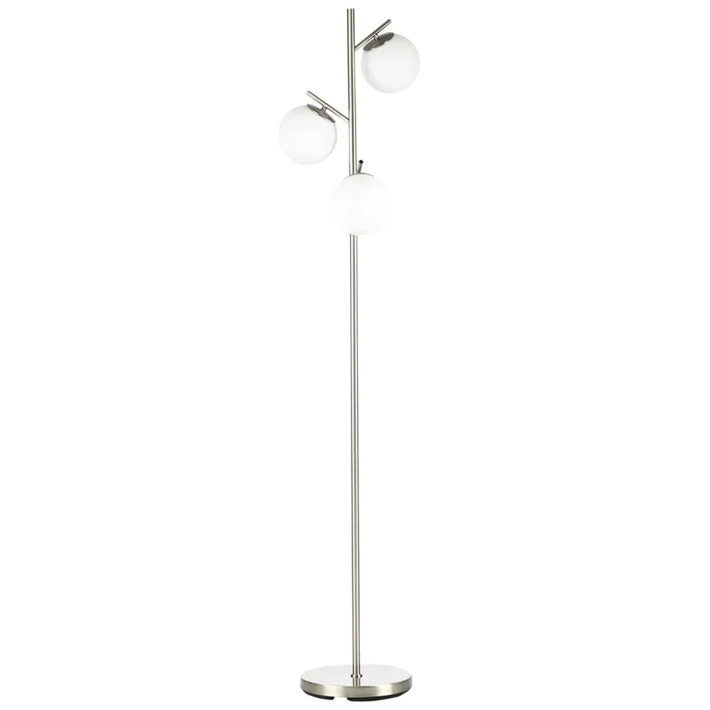 3-Light Tree Floor Lamp - Silver