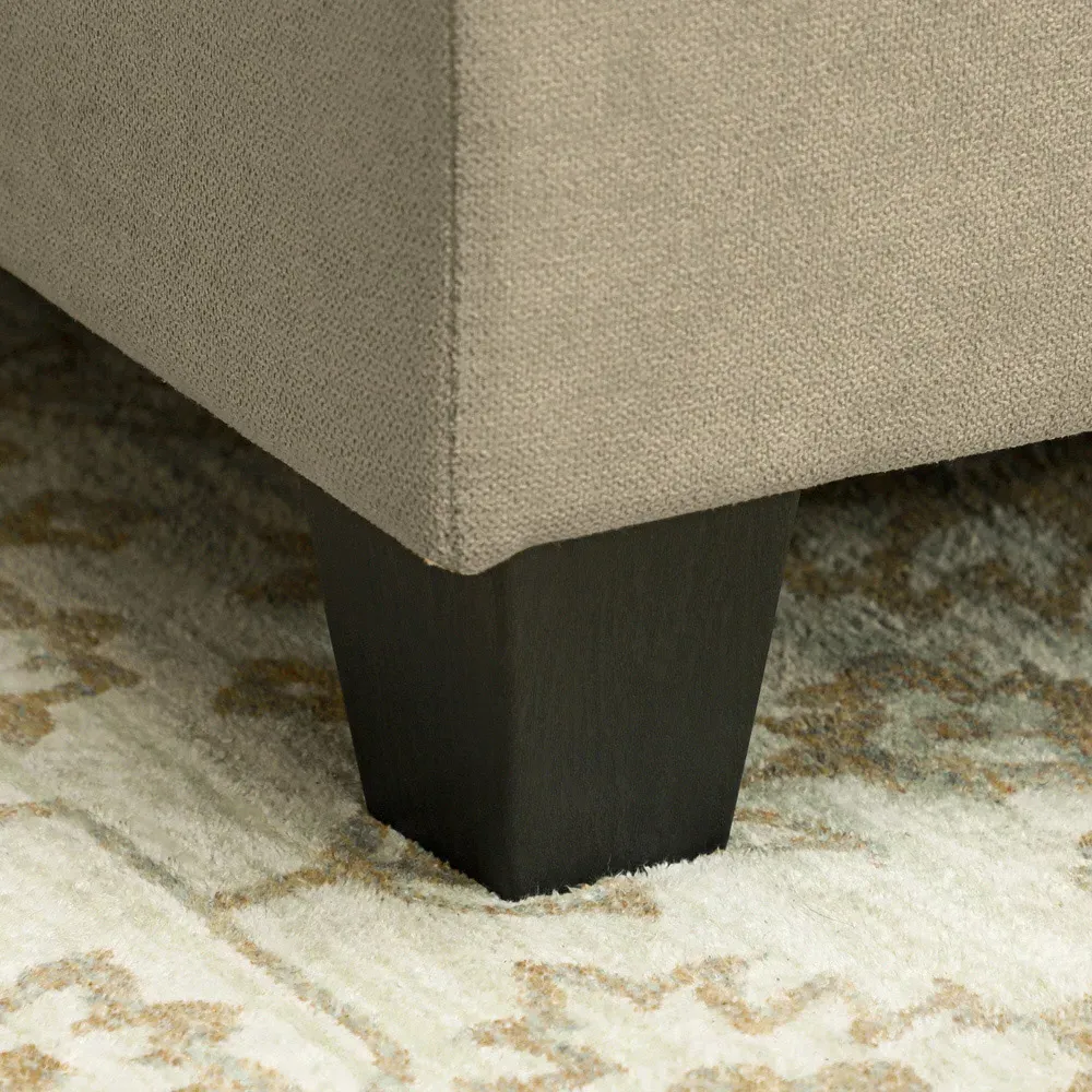 3-Seater Convertible Sofa with Storage - Brown, Wood