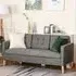 3-Seater Sofa with Storage - Grey, Cotton