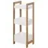 3 Shelf Bathroom Storage Unit - White, Bamboo