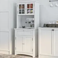 4 Door 2 Drawer Kitchen Storage Cabinet - White