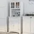 4 Door 2 Drawer Kitchen Storage Cabinet - White