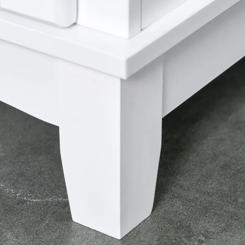 4 Door 2 Drawer Kitchen Storage Cabinet - White