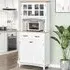 4 Door 2 Drawer Kitchen Storage Cabinet - White