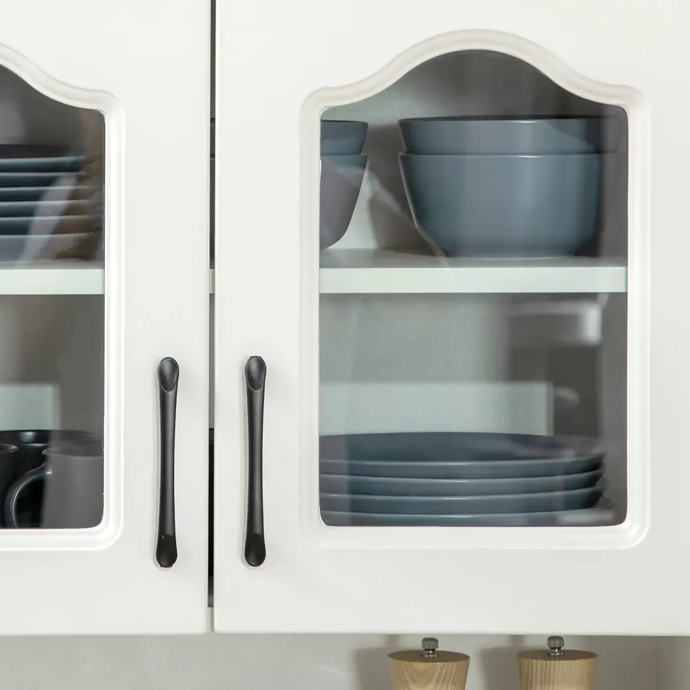 4 Door 2 Shelf 2 Drawer Kitchen Storage Cabinet - White