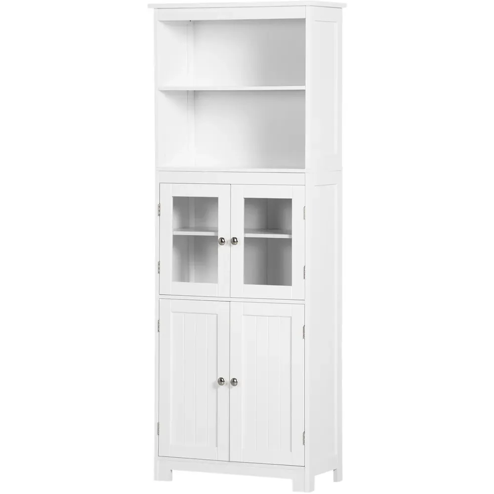 4 Door 2 Shelf Kitchen Storage Cabinet - White
