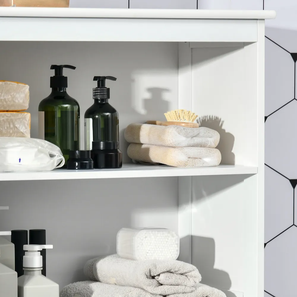 4 Door 2 Shelf Kitchen Storage Cabinet - White