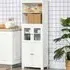 4 Door 2 Shelf Kitchen Storage Cabinet - White