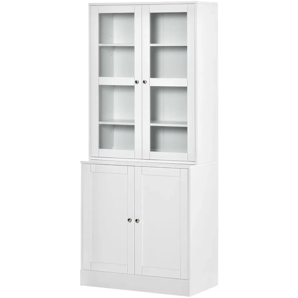 4 Door Display Storage Cabinet - White