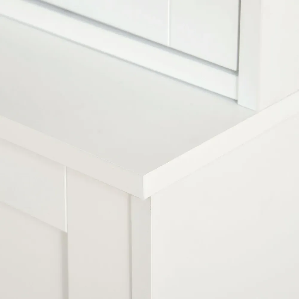 4 Door Display Storage Cabinet - White