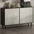4 Door Kitchen Sideboard - Black, Pine