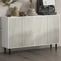 4 Door Kitchen Sideboard - White, Pine