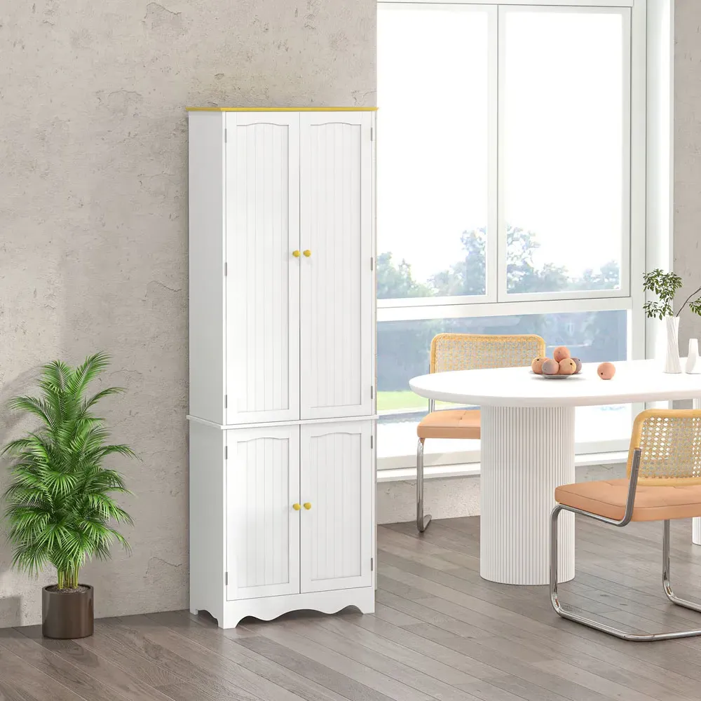 4 Door Kitchen Storage Cabinet - White