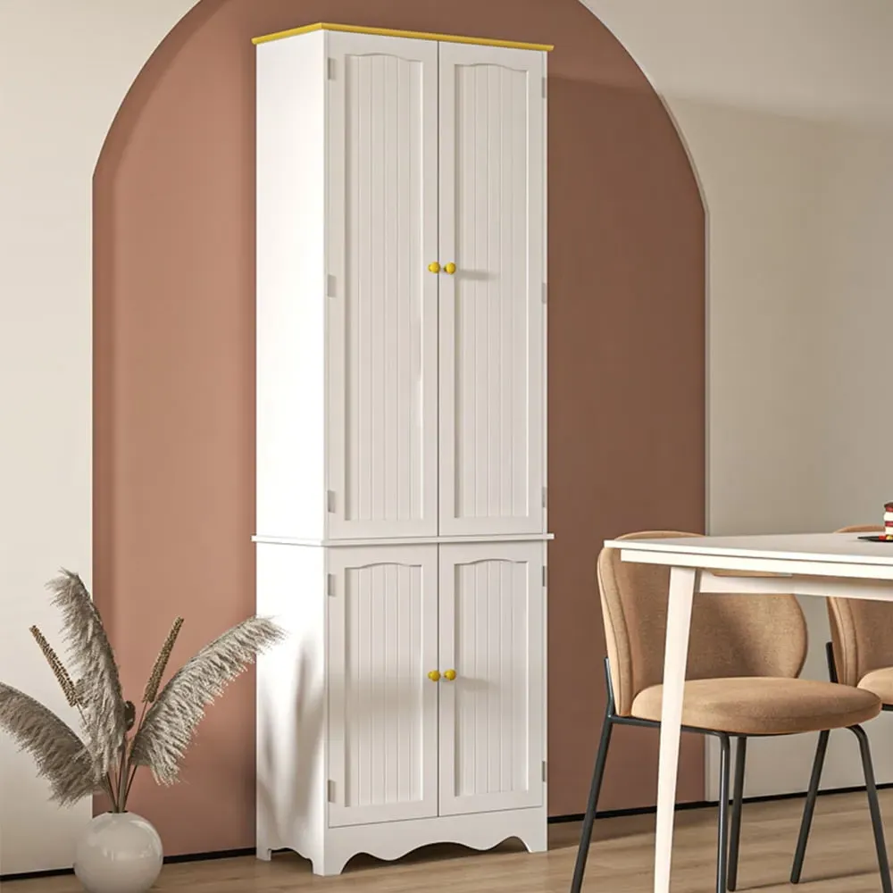 4 Door Kitchen Storage Cabinet - White