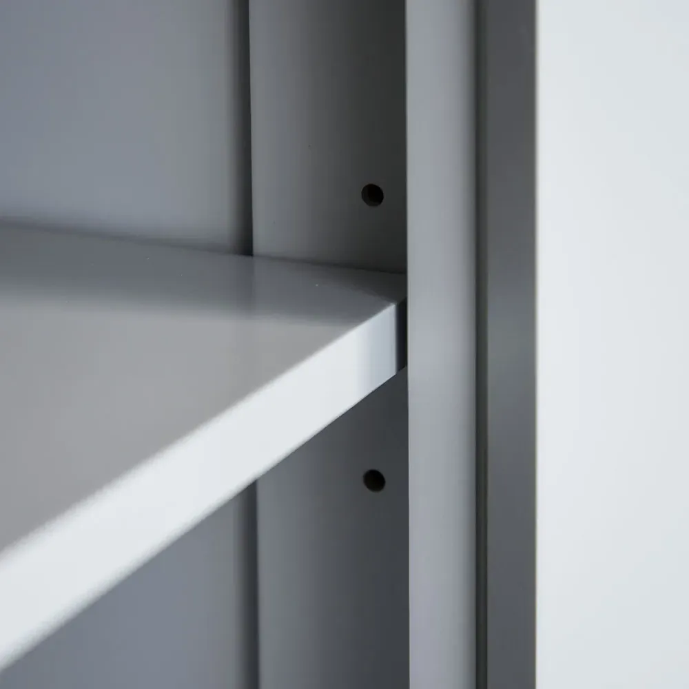 4 Door Kitchen Storage Cabinet with Drawer - Grey