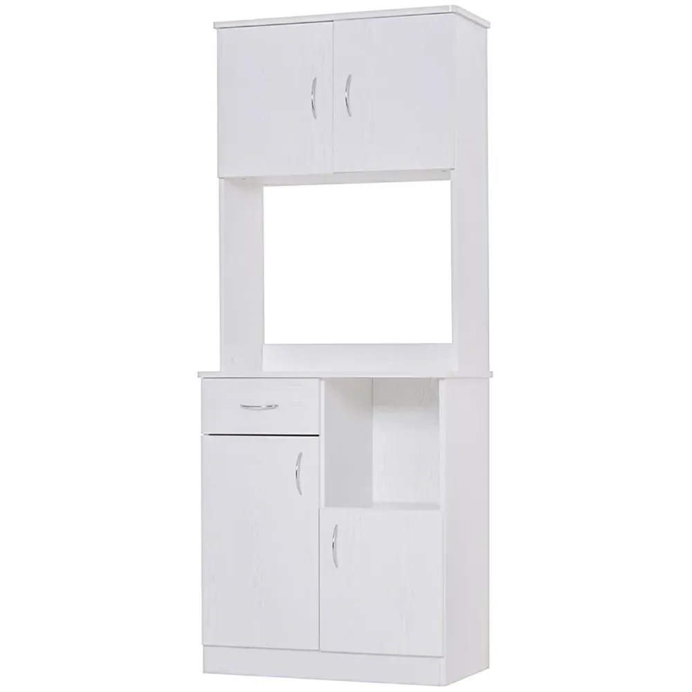 4 Door Kitchen Storage Cabinet with Drawer - White