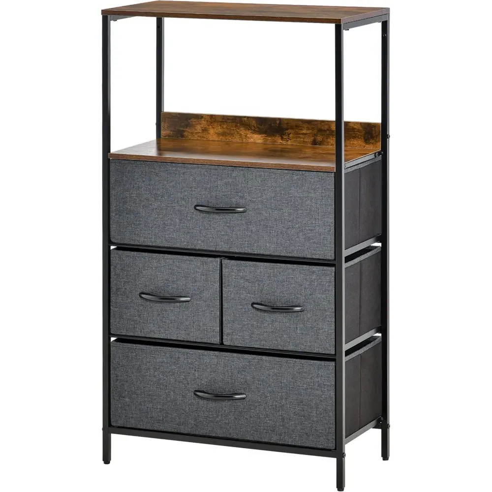 4 Drawer Chest of Drawers - Black