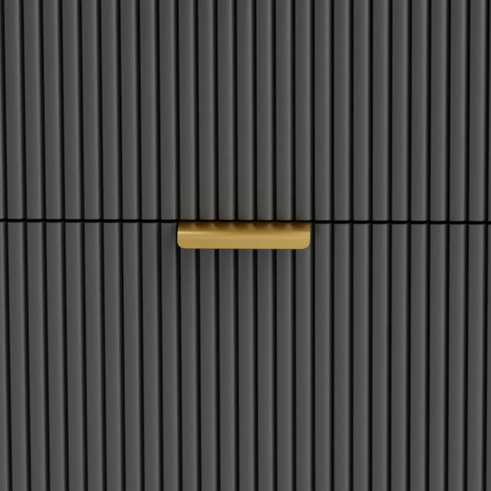 4 Drawer Chest of Drawers with Gold Handles - Black