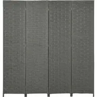 4 Panel Folding Privacy Screen - Grey
