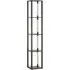 4 Shelf Floor Lamp with Storage - Black