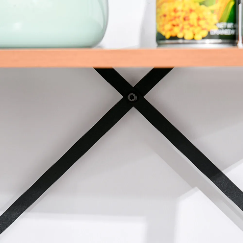 4 Shelf Ladder Bookcase - Black, Brown