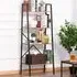 4 Shelf Ladder Bookcase - Black, Brown