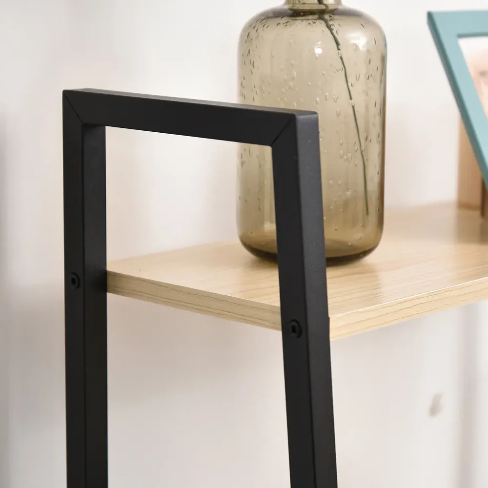 4 Shelf Ladder Bookcase - Black, Natural