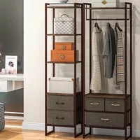 4 Tier Bookcase with Drawers - Brown