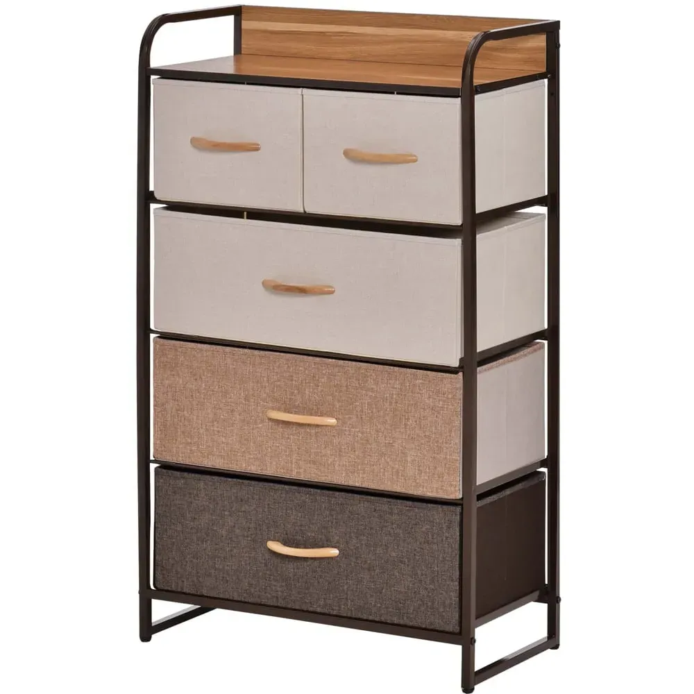 5 Drawer Chest of Drawers - Brown