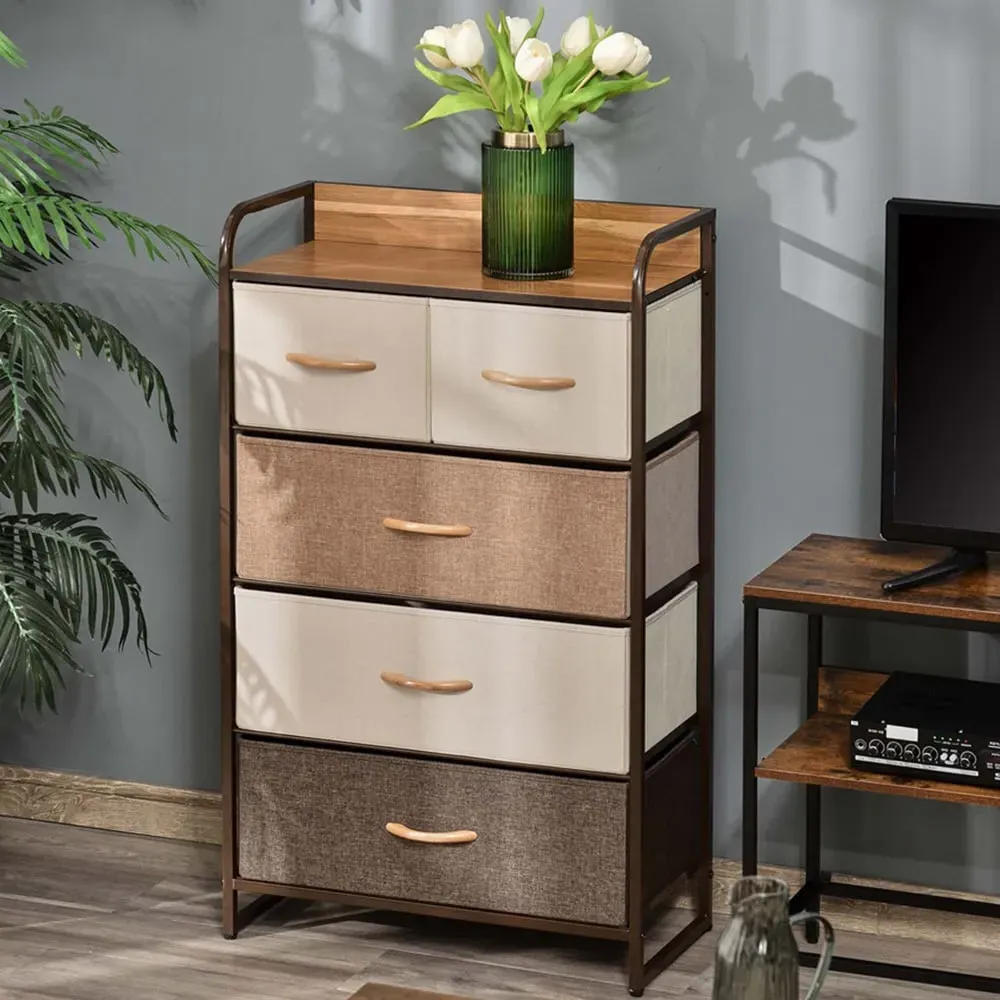 5 Drawer Chest of Drawers - Brown