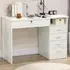 5 Drawer Computer Desk with Lock - White