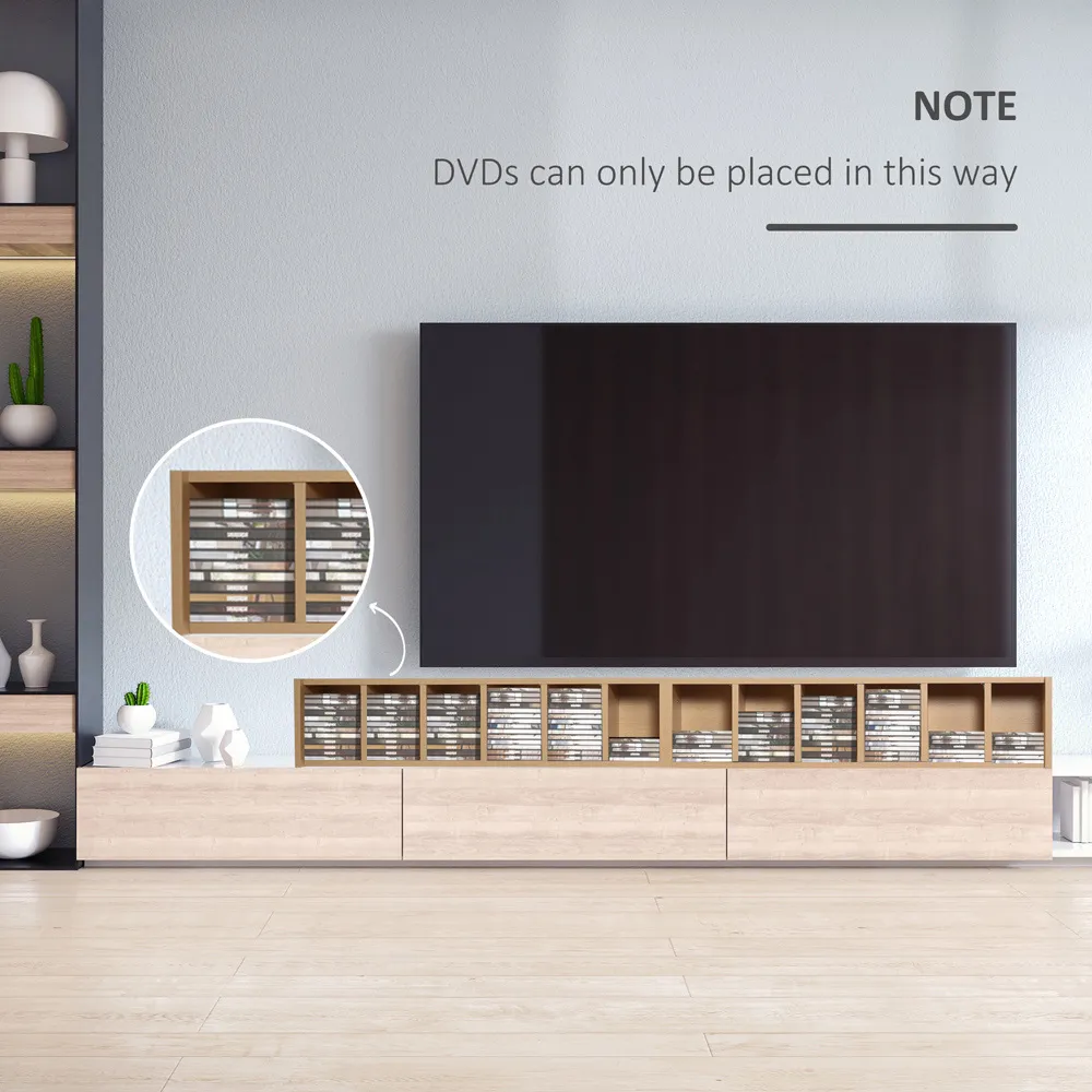 6-Compartment Media Display Shelf Unit Set of 2 - Brown