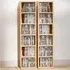 6-Compartment Media Display Shelf Unit Set of 2 - Brown