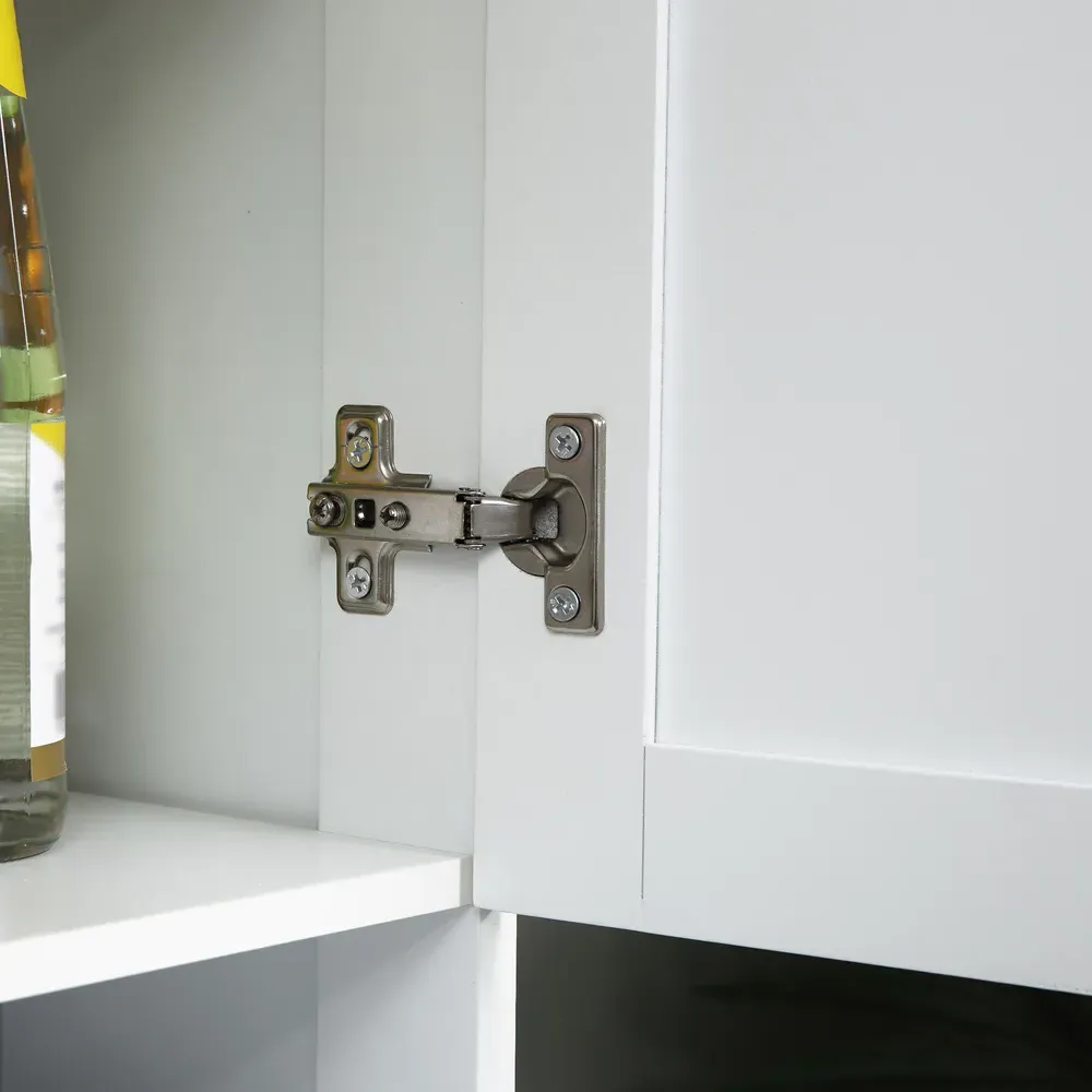 6 Door Single Drawer Kitchen Storage Cabinet - White