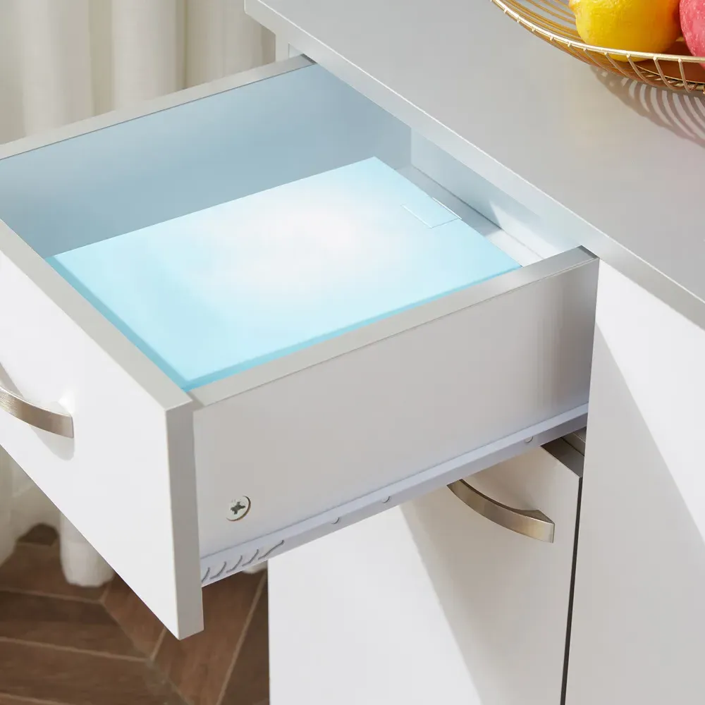 6 Door Single Drawer Kitchen Storage Cabinet - White