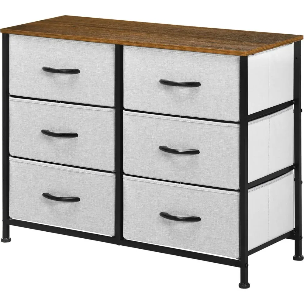 6 Drawer Chest of Drawers - Grey