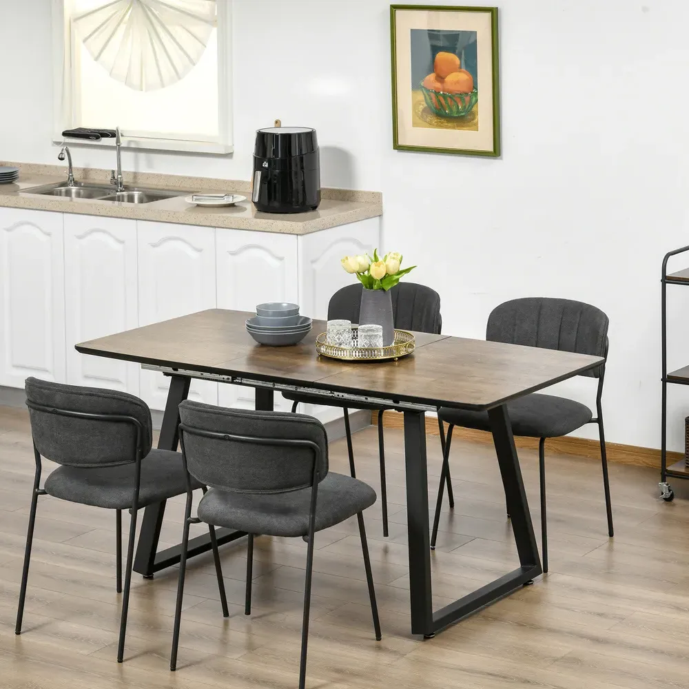 6 Seater Extendable Dining Table - Brown